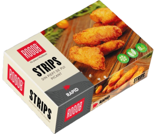 Strips pane picant din piept de pui